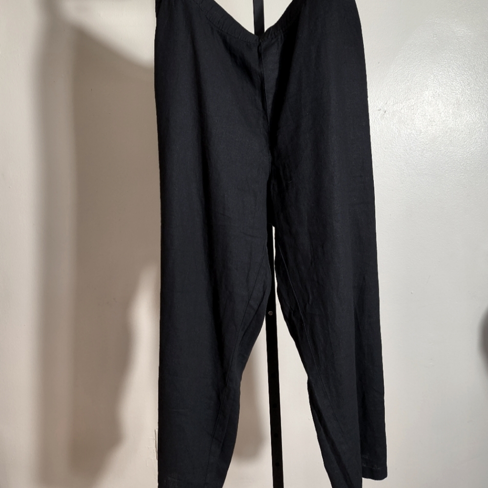 COPY - Old Navy Womens Linen Blend High-Rise Wide Leg Black Pants Size XXL Clas…